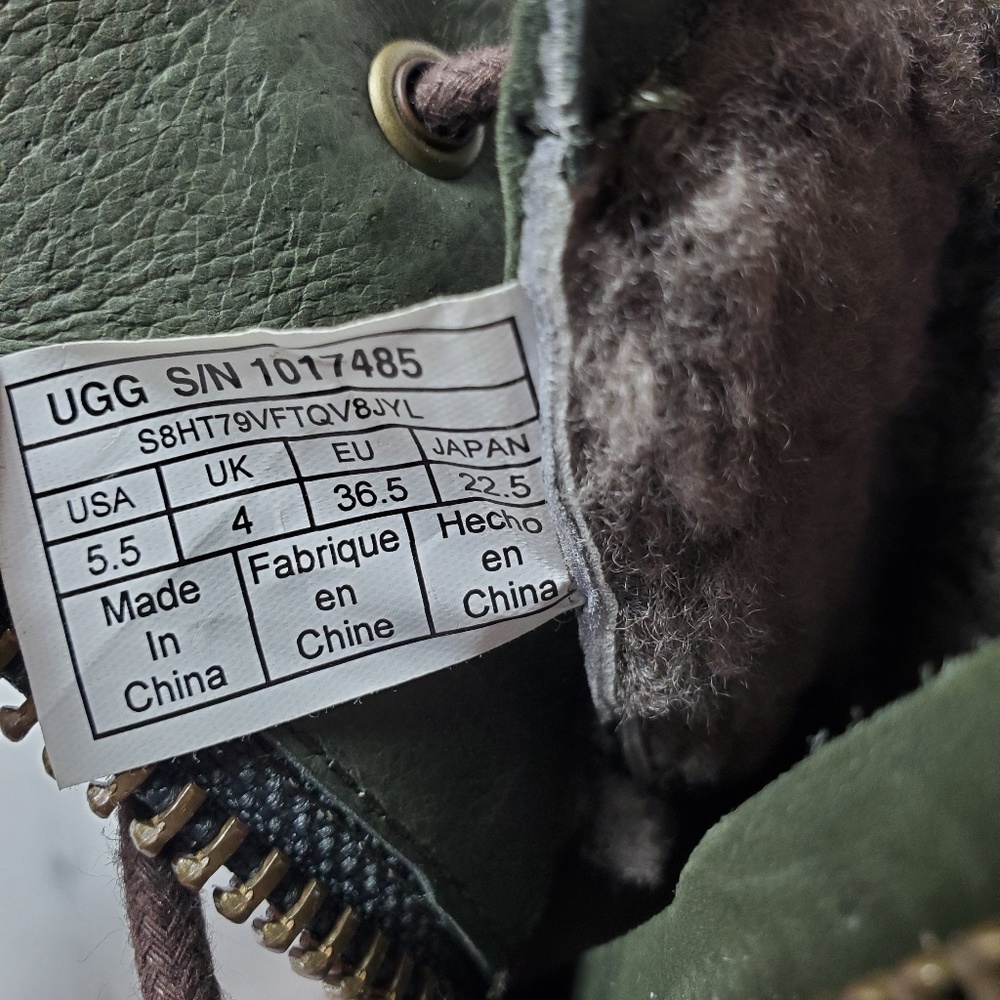UGG Kilmer Green Combat Boots - Picture 7 of 7